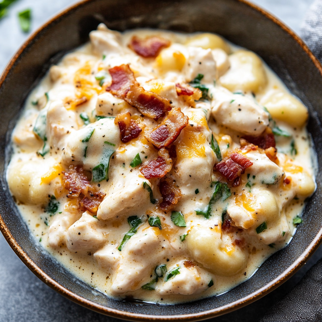 Low Carb Creamy Crack Chicken Gnocchi