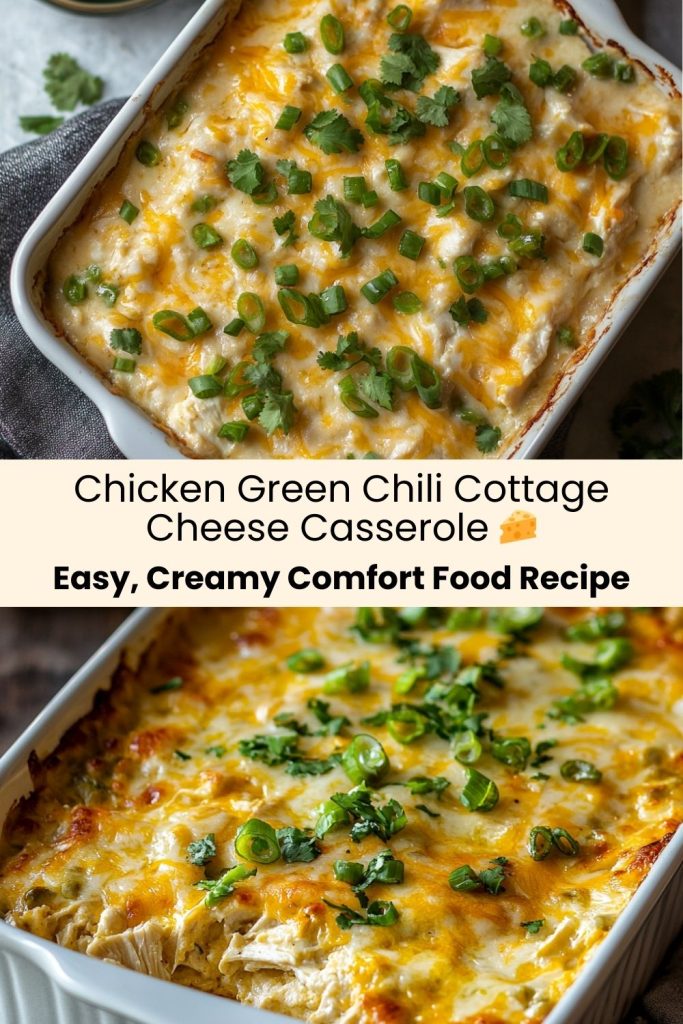 Chicken Green Chili Cottage Cheese Casserole