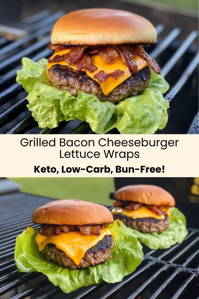 Grilled Bacon Cheeseburger Lettuce Wraps