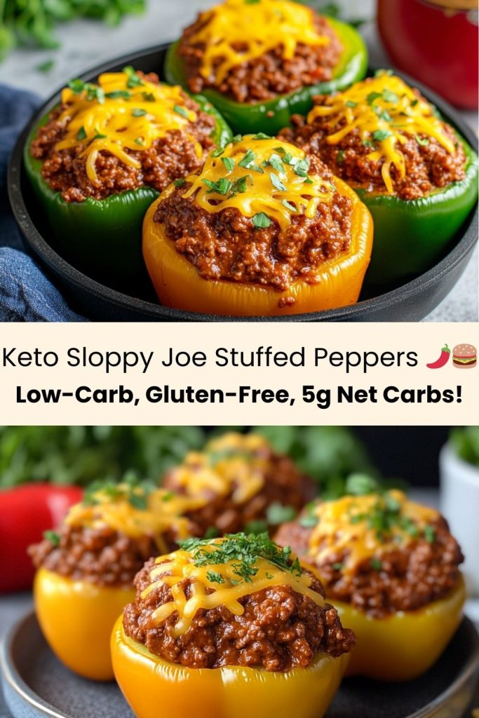 Keto Sloppy Joe Stuffed Peppers