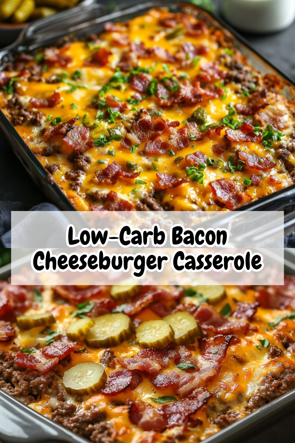 Low-Carb Bacon Cheeseburger Casserole