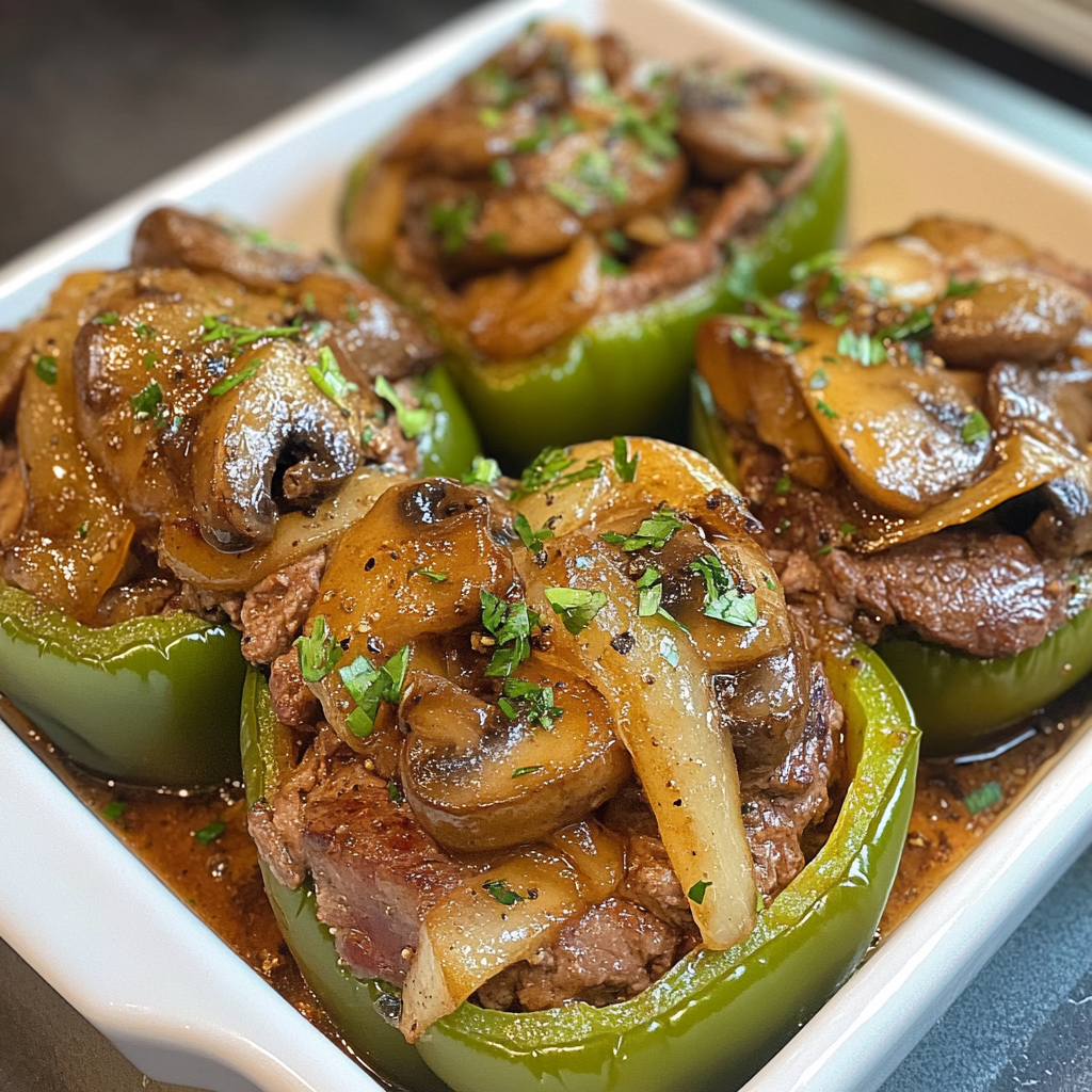 Cheese Steak Stuffed Peppers