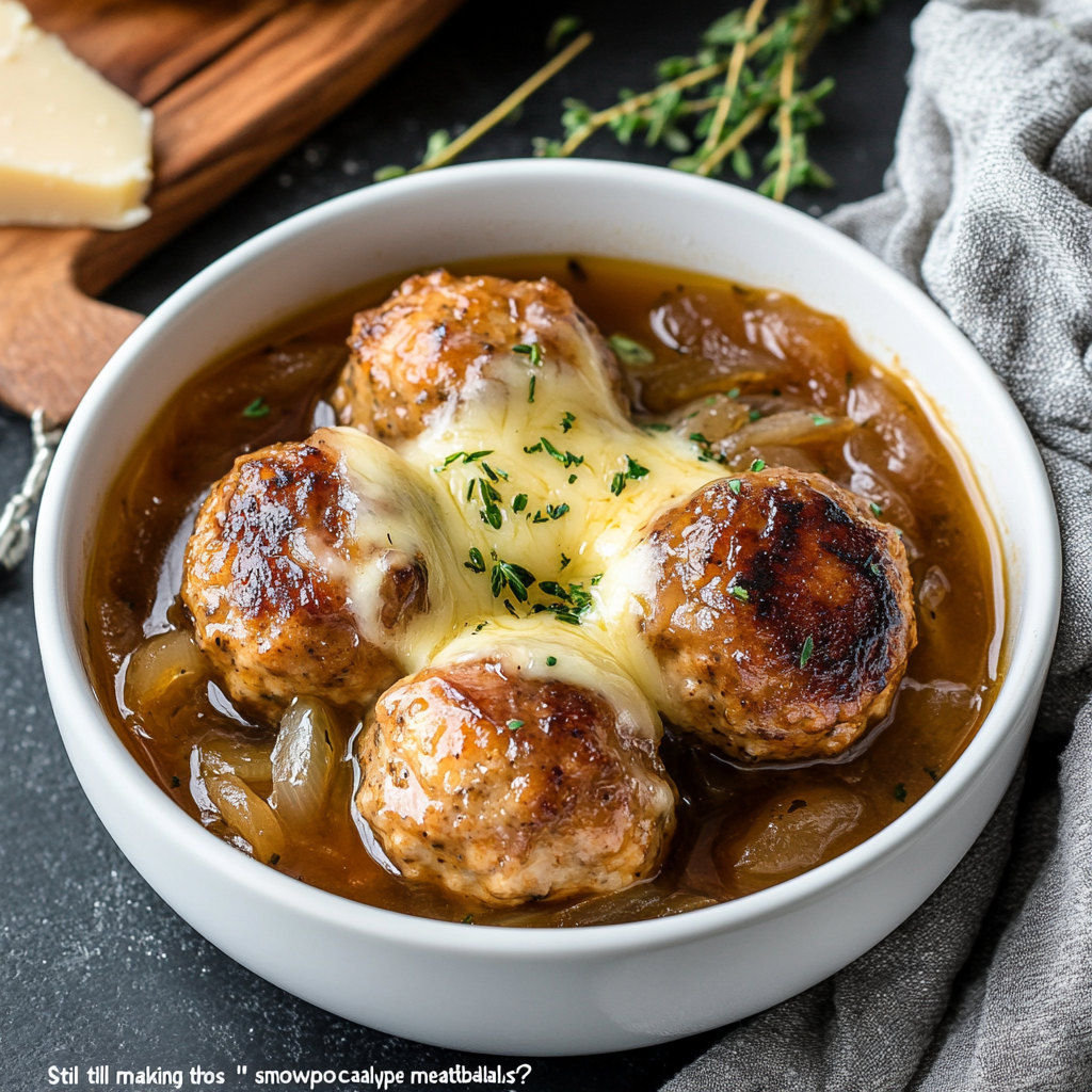 Low Carb French Onion Chicken Meatballs